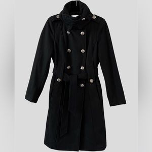 Calvin Klein Long Black Peacoat